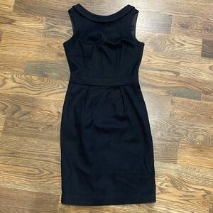 Boden Martha Collared Black Sheath Dress, size 2(US)/6(UK)